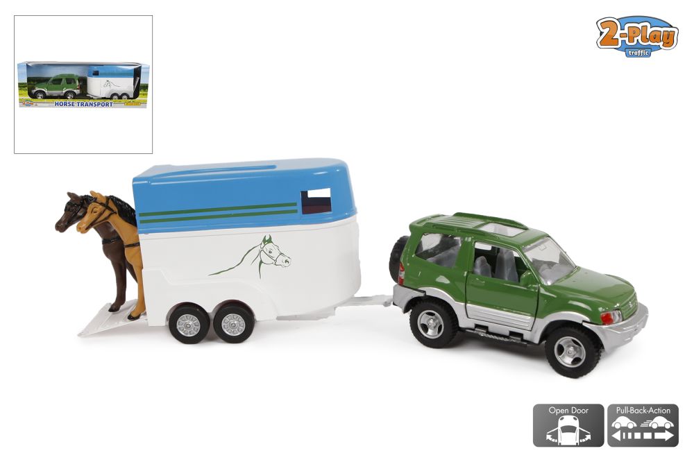 4 X 4 TRANSPORT CHEVAUX (4x4 Métal + Van - 25 cm)