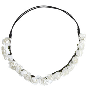 COURONNE AVEC DES FLEURS (Serre tête roses blanches) – Image 1