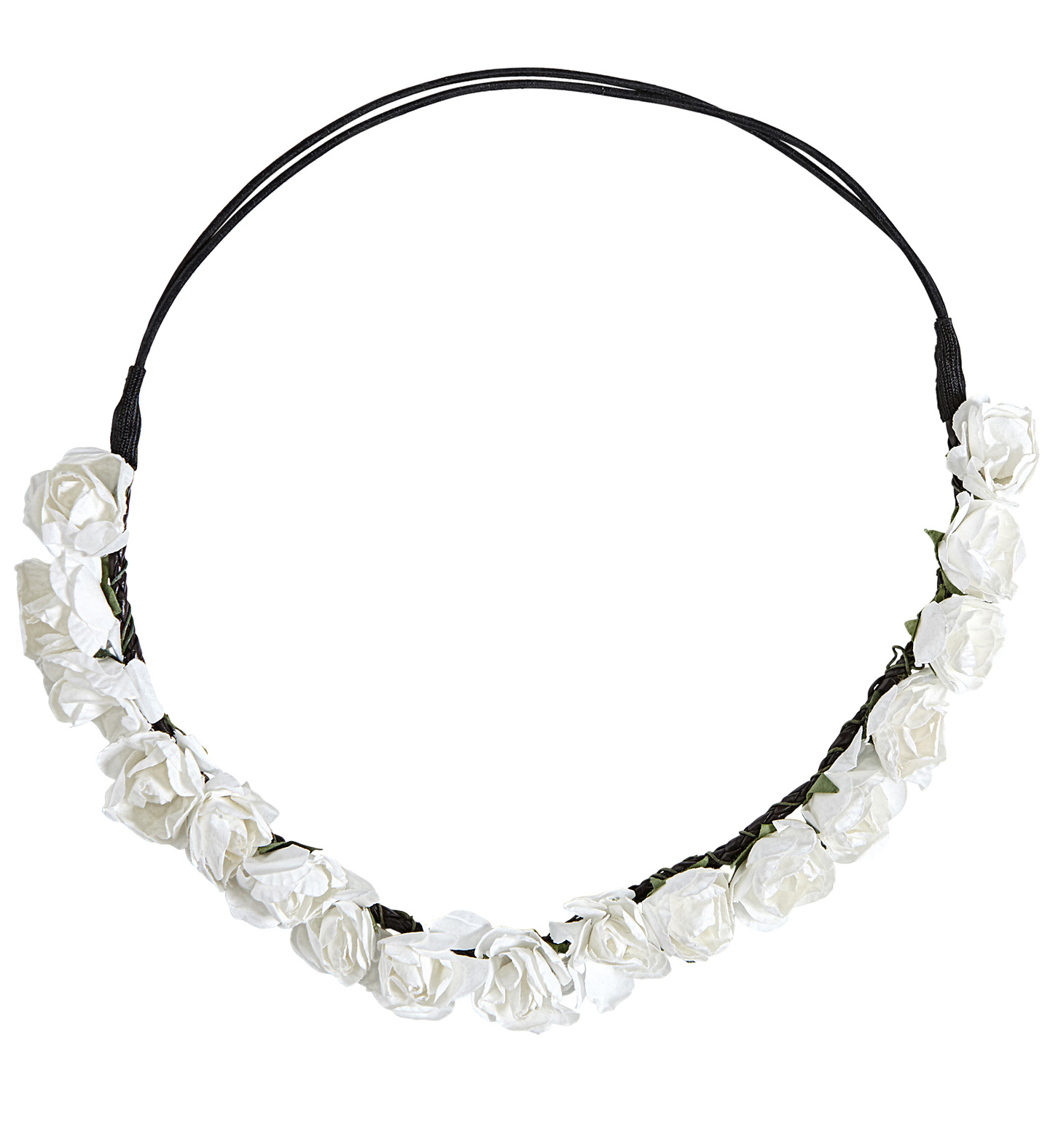COURONNE AVEC DES FLEURS (Serre tête roses blanches) – Image 1