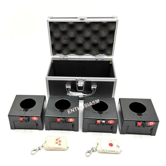 VALISE POUR JETS DE SCÈNES (Pack complet pour 4 tirs) Feu d'artifice intérieur/ext