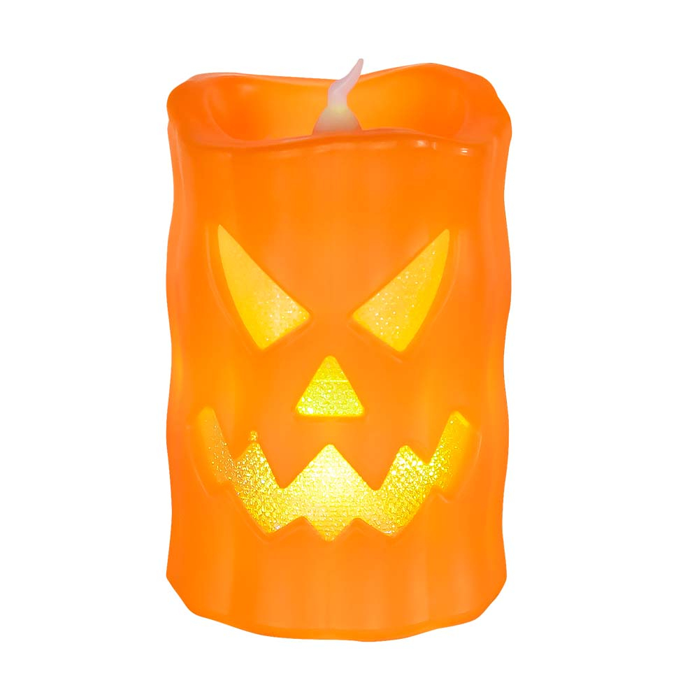 BOUGIE CITROUILLE A LED (Dimension 10 x 6 cm)