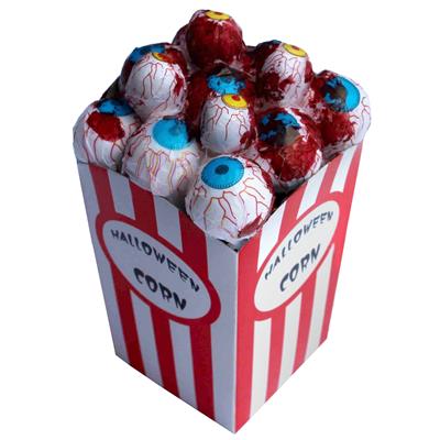 POT A POP CORN HALLOWEEN (Rempli d'yeux sanglants) Dimension 14 x 8 x 8cm
