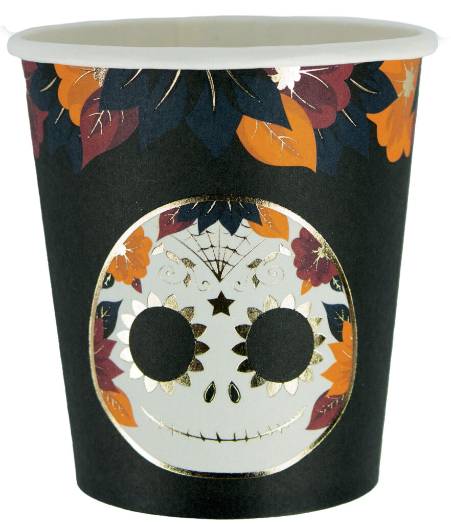 GOBELETS FÊTES DES MORTS (Pack de 8 gobelets 200 ml)