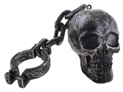 CHAINE AVEC TÊTE DE MORT (Dimension 56 x 12 cm)