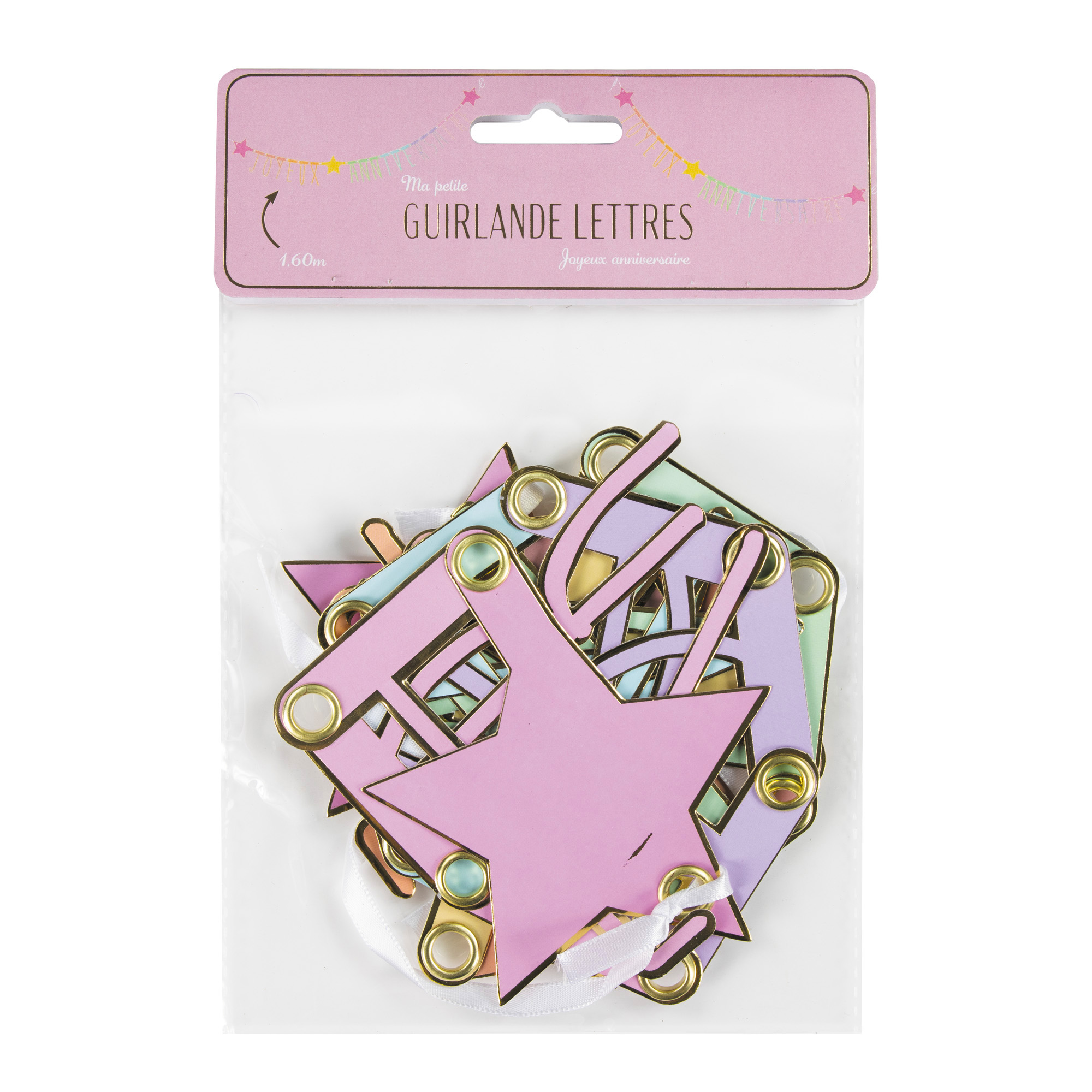 GUIRLANDE ANNIVERSAIRE (Longueur 160 cm) – Image 2