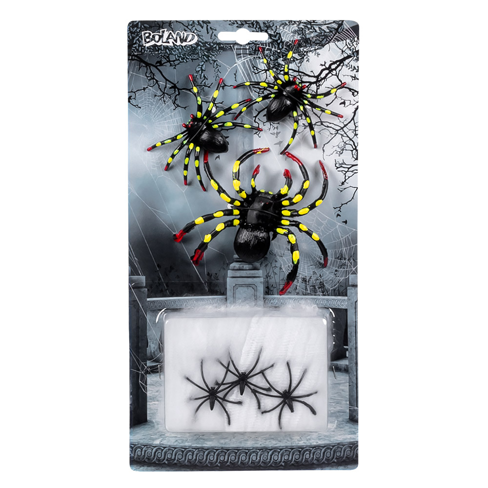 SET 6 ARAIGNÉES + TOILE