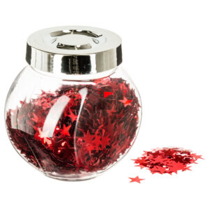 BOCAL CONFETTIS DE TABLE (3 modèles couleur rouge) – Image 3