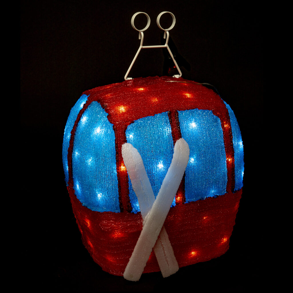 CABINE DE SKI LUMINEUSE (Taille 36.5 cm - 80 lampes) Décoration de noel