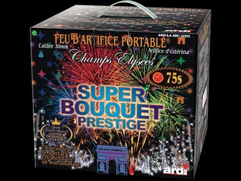 FEU D'ARTIFICE PORTABLE (Spectacle 75 secondes) Super bouquet prestige