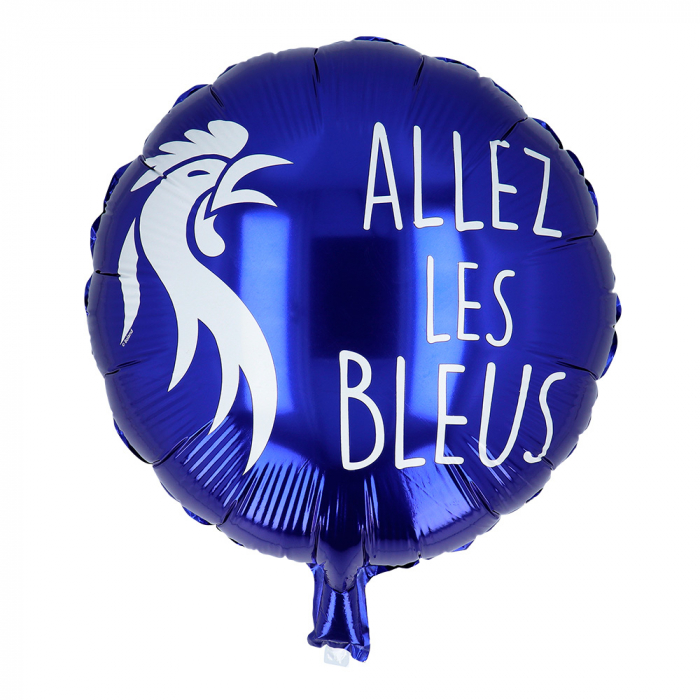 BALLON ALLEZ LES BLEUS (Supporter France BBR) Ballon métallisé