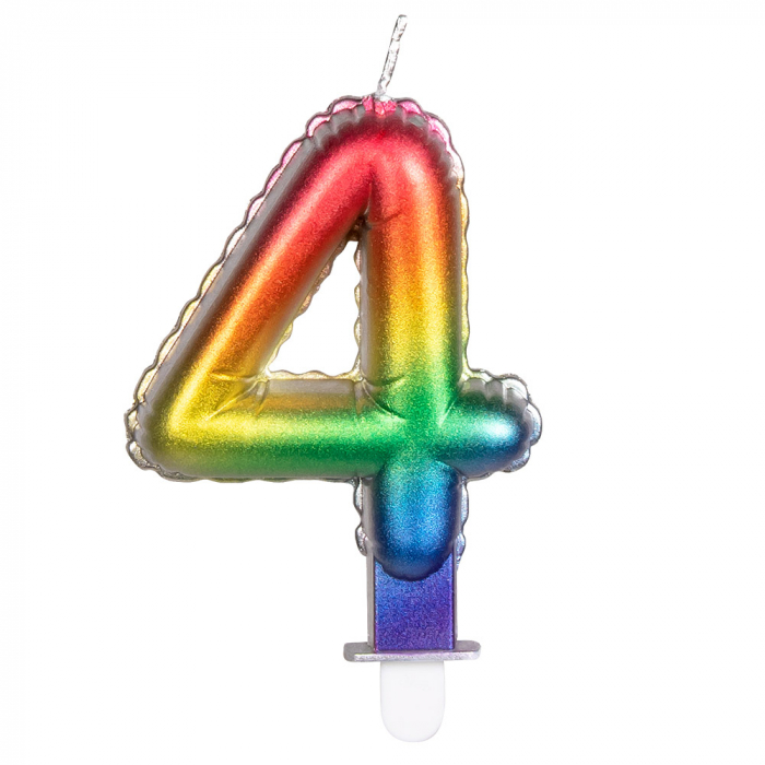 BOUGIE CHIFFRE ARC EN CIEL (Chiffres de 0 à 9)