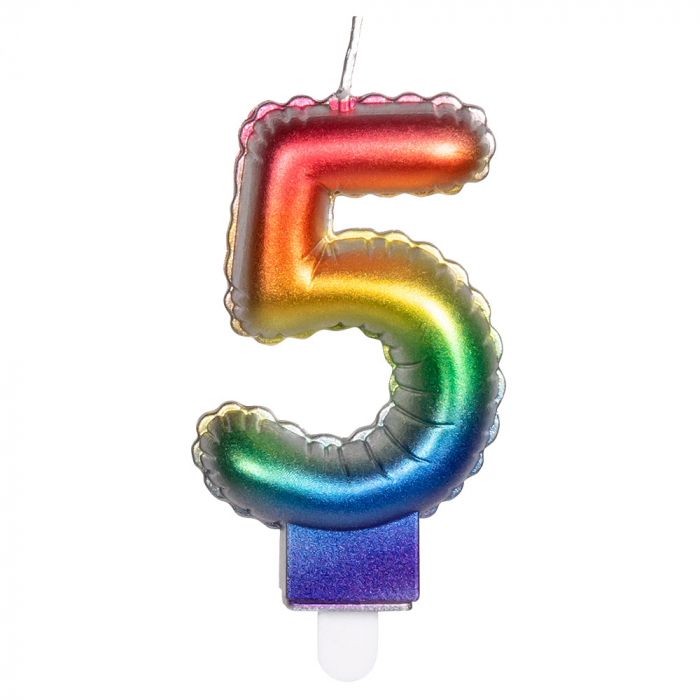BOUGIE CHIFFRE ARC EN CIEL (Chiffres de 0 à 9)