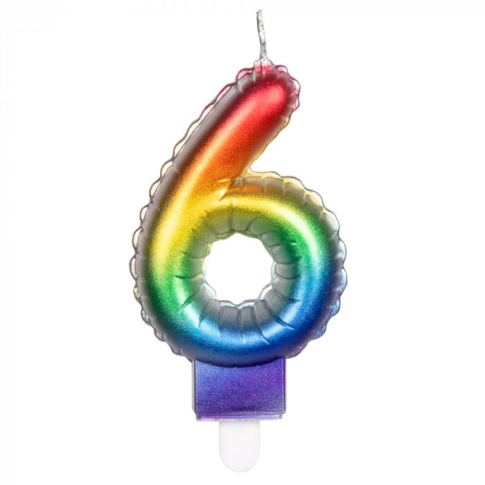 BOUGIE CHIFFRE ARC EN CIEL (Chiffres de 0 à 9)