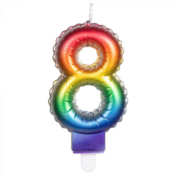 BOUGIE CHIFFRE ARC EN CIEL (Chiffres de 0 à 9)