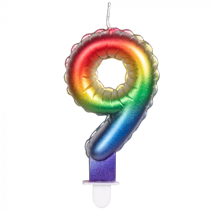 BOUGIE CHIFFRE ARC EN CIEL (Chiffres de 0 à 9)