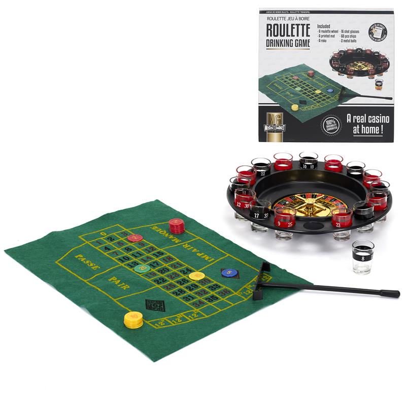 JEU A BOIRE A LA ROULETTE (Taille 30.5 x 6.5 x 30.5 cm)