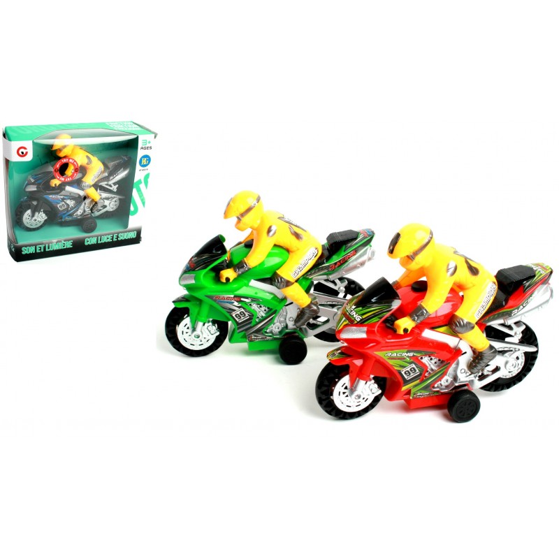 MOTO DE COURSE FRICTION (Son et lumière - 18 cm)