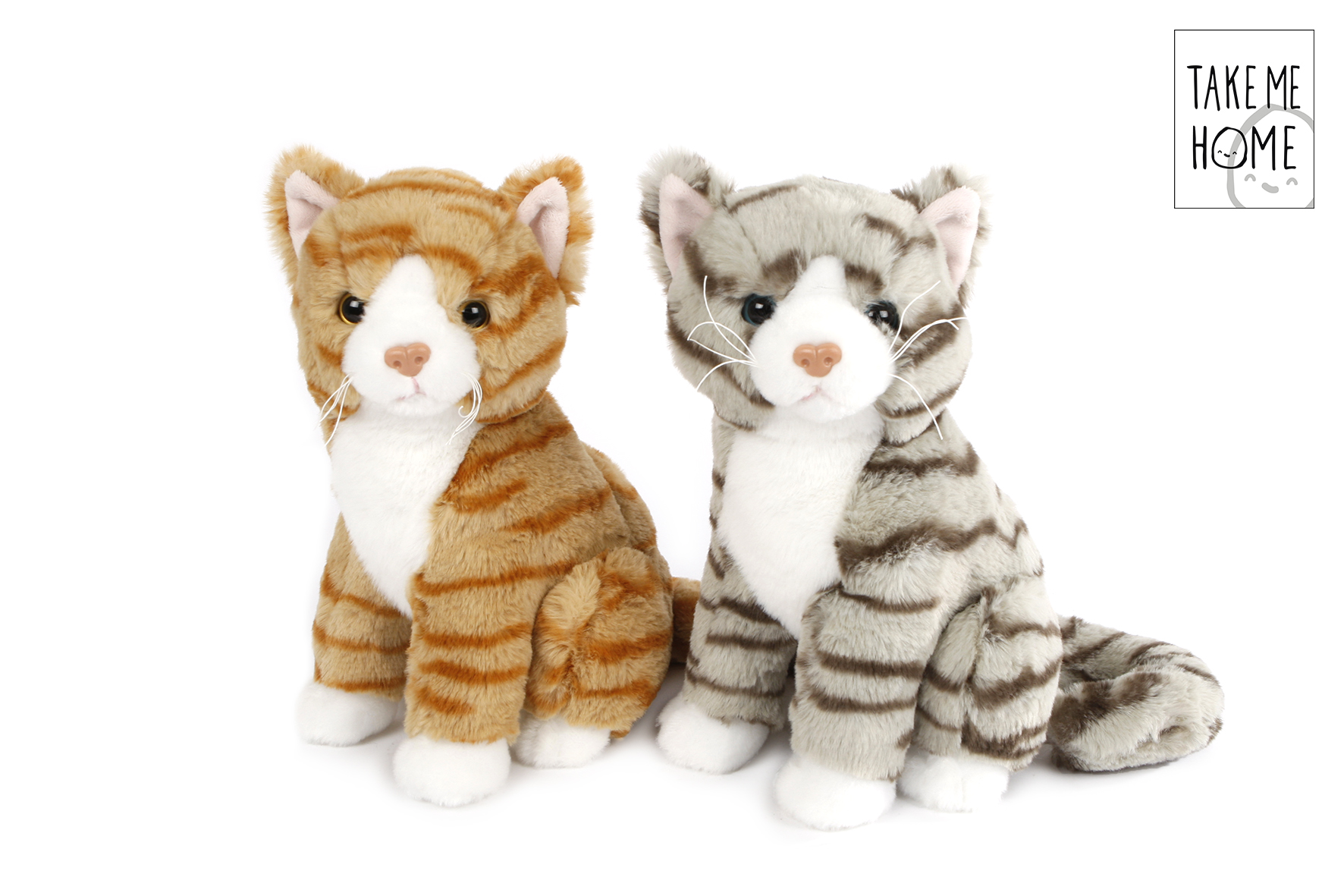 PELUCHE CHATON TIGRÉ (Dimension 28 cm) – Image 1