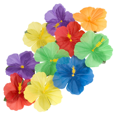 DÉCO FLEURS D'HIBISCUS (Sachet 24 fleurs assorties)