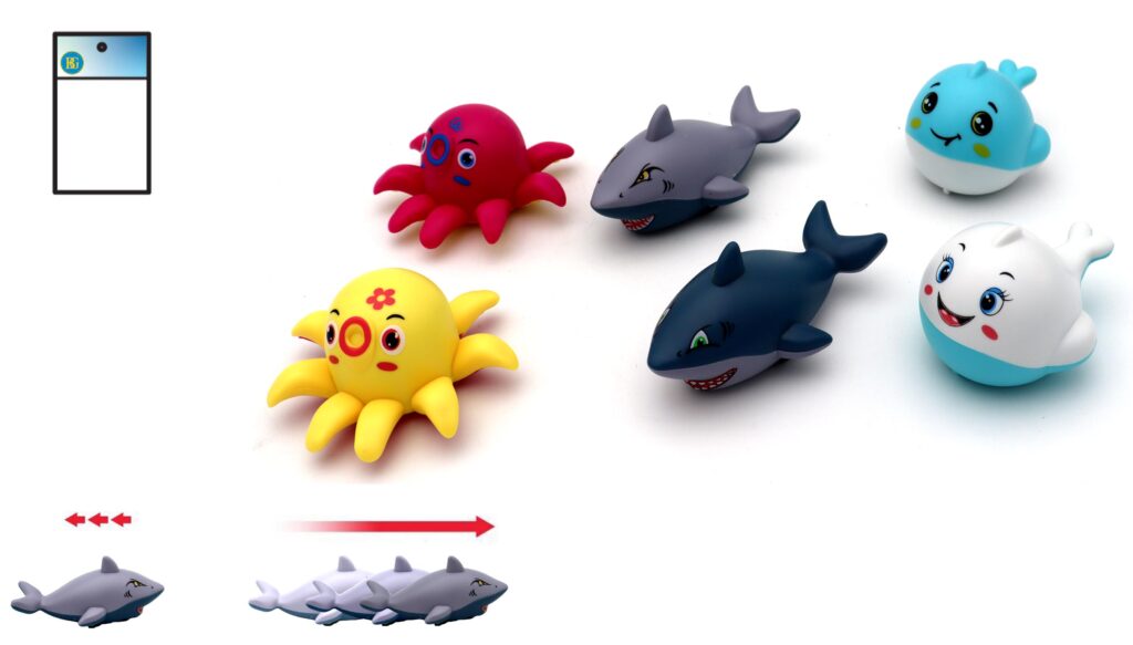 ANIMAUX MARINS FUN (Assortiment de 48 pièces) Rétro friction - Taille 7 cm