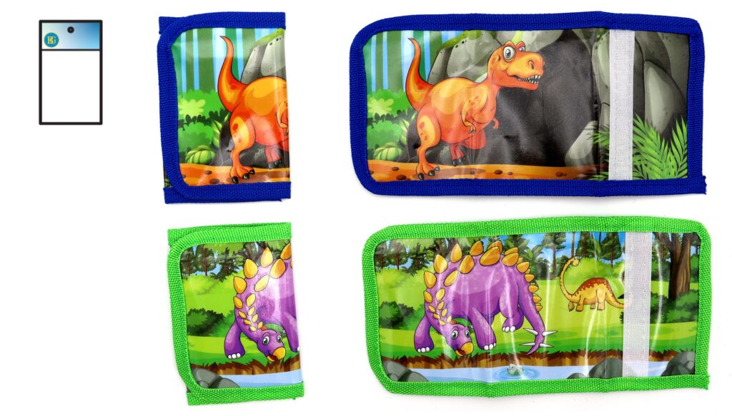 PORTE MONNAIE DINOSAURE (Pack 24 pièces - 2 modèles)