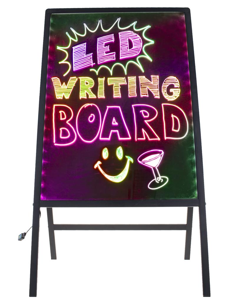 TABLEAU LUMINEUX A LED (avec 8 feutres effaçables) Taille 60 x 80 cm