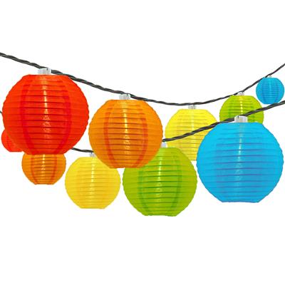 GUIRLANDE DE LANTERNES (10 lanternes lumineuses) Longueur 2 mètres