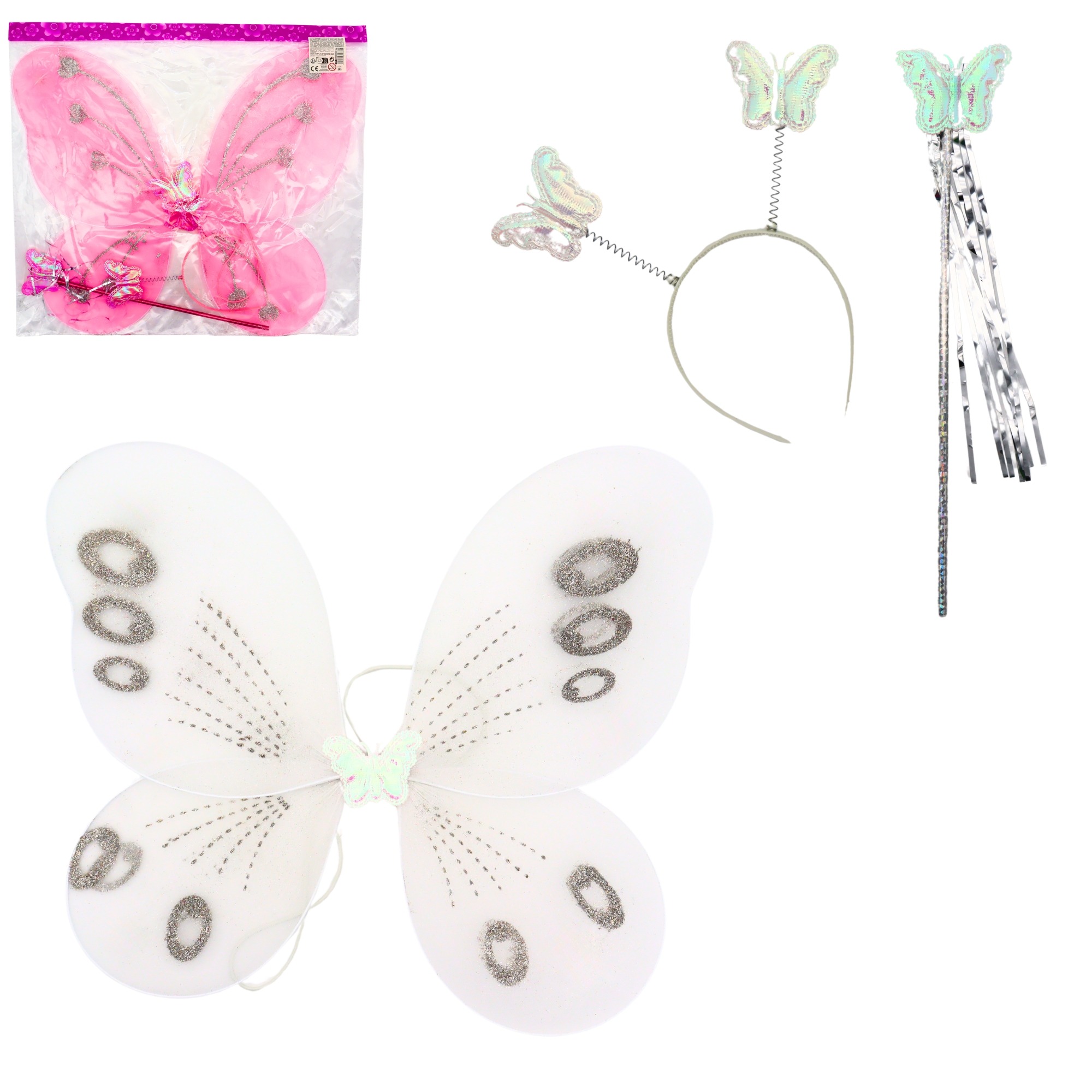 SET DE PAPILLON ROSE (Ensemble 3 pièces) – Image 1