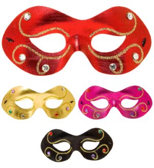 LOUP VÉNITIEN STRASS (Pack 12 pièces 4 coloris) – Image 1
