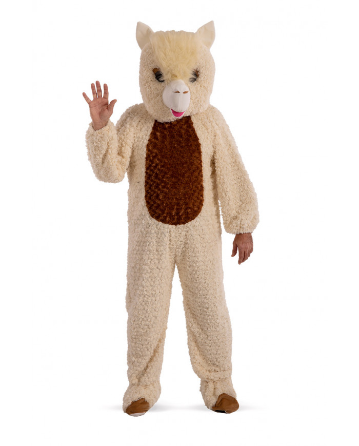 MASCOTTE LAMA NATUREL (Taille unique pour adulte)