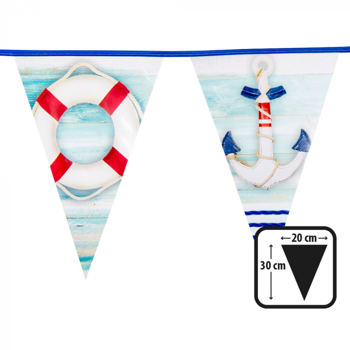 GUIRLANDE THÈME MARIN (Guirlande en plastique) Longueur 6 mètres