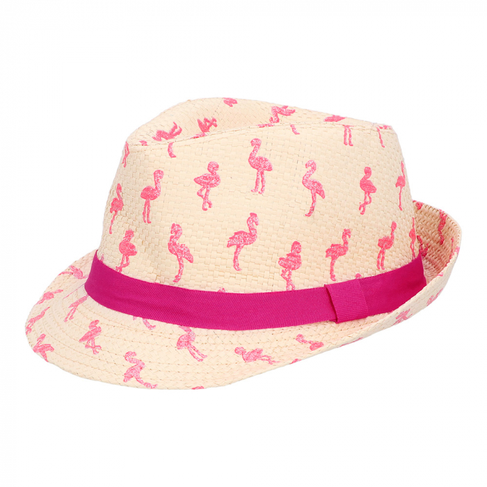 CHAPEAU FLAMANTS ROSES