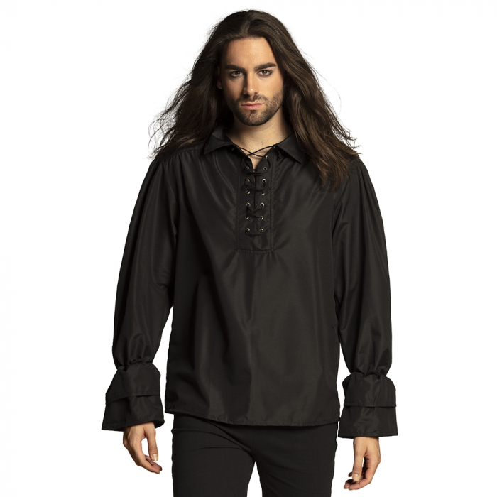 CHEMISE DE PIRATE NOIRE (Deux tailles adultes)
