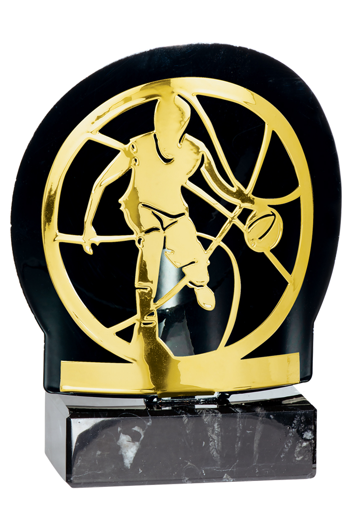 TROPHÉE DE BASKET GOLD (Trophée métal doré - 18 cm) – Image 1