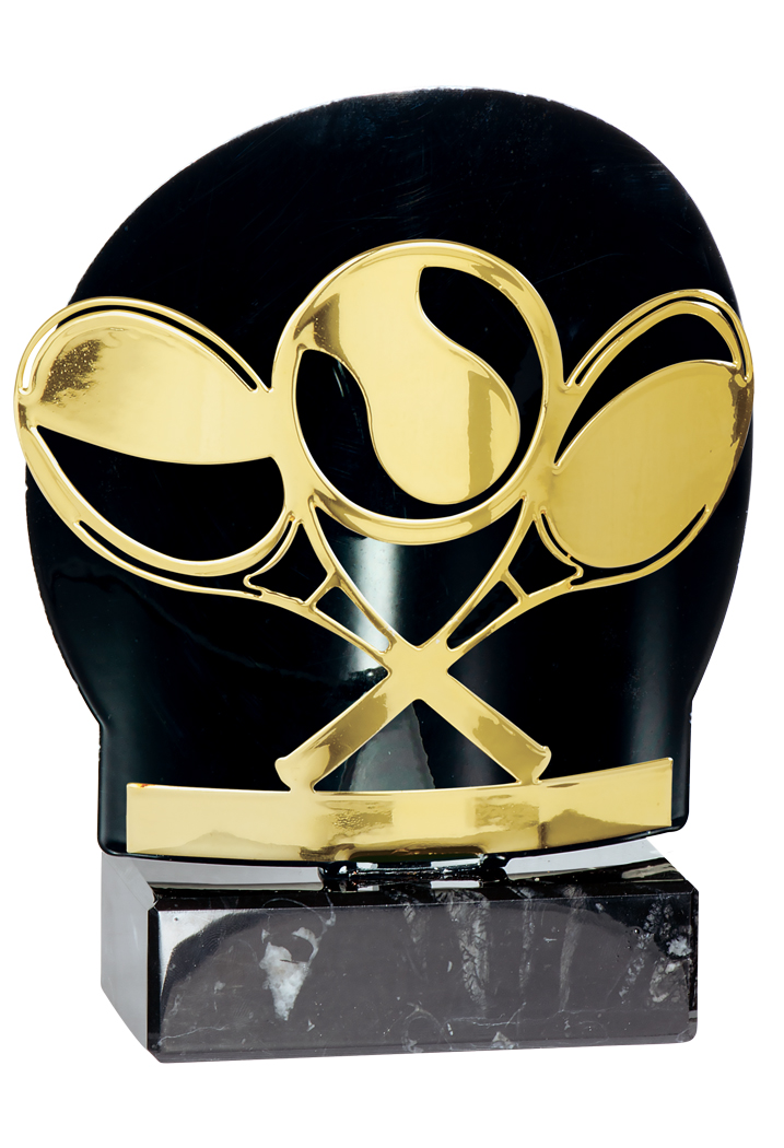 TROPHÉE DE TENNIS GOLD (Trophée métal doré - 18 cm) – Image 1