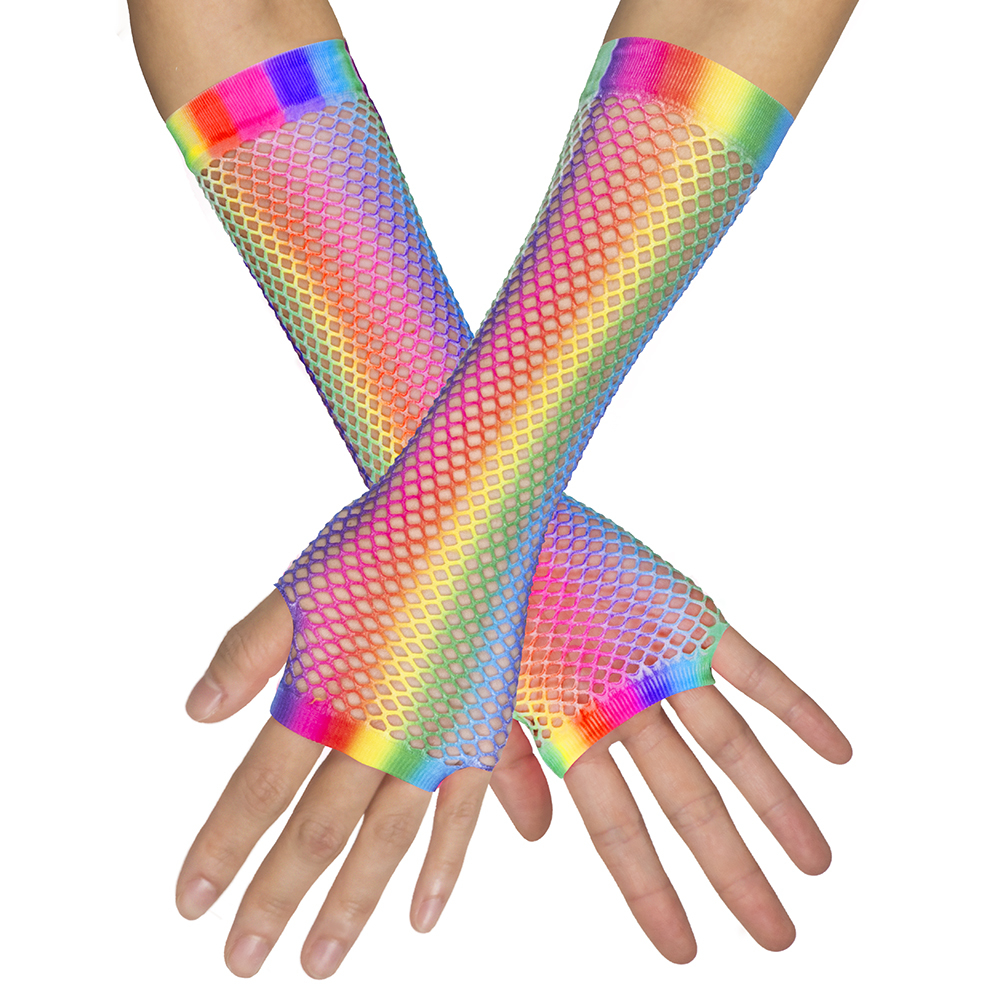 GANTS RÉSILLES ARC EN CIEL (Mitaines résilles)