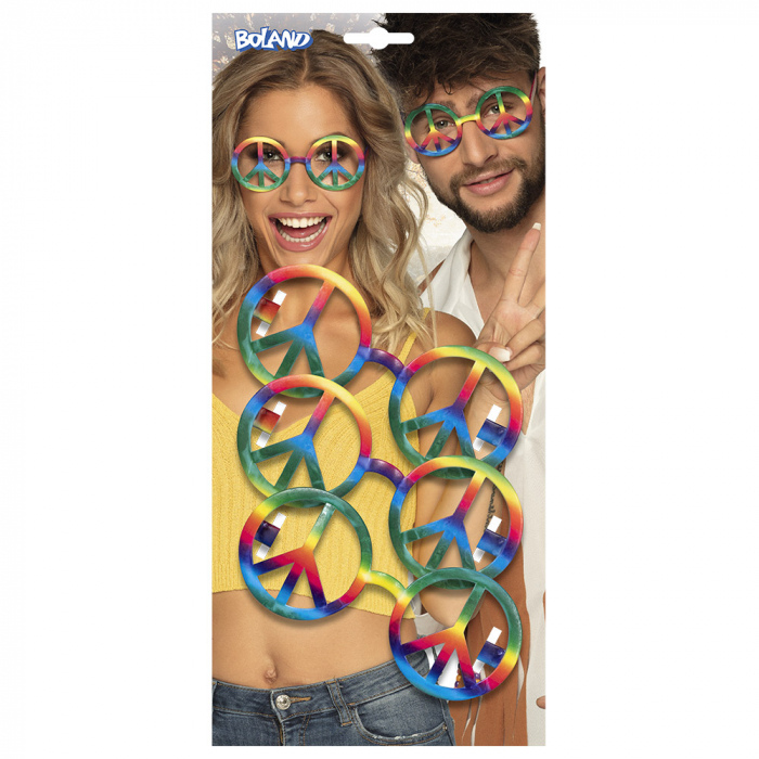 LUNETTES PEACE AND LOVE (Pack 3 paires de lunettes)