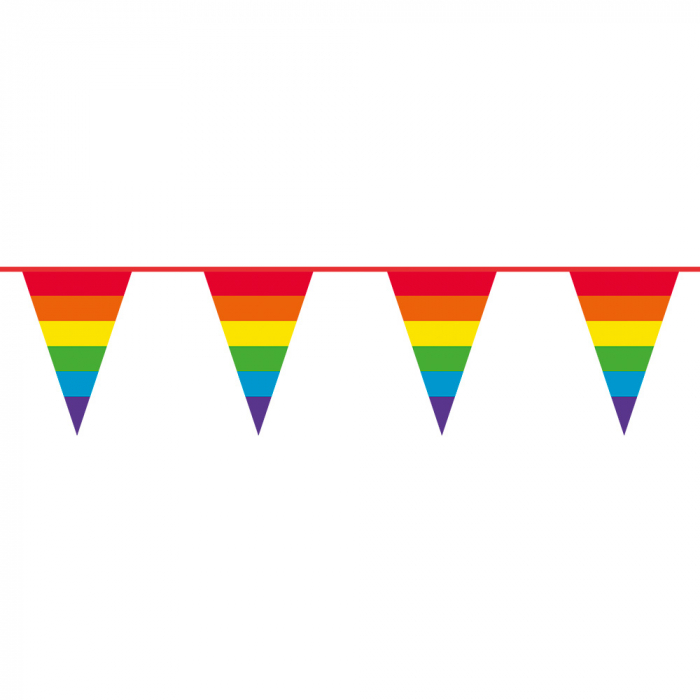 GUIRLANDE ARC EN CIEL (Guirlande avec fanions) Longueur 10 mètres