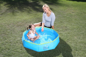 PISCINE ENFANT PLIABLE (Taille 99 x 99 x 20 cm) Promo - Pack 2 piscines – Image 1