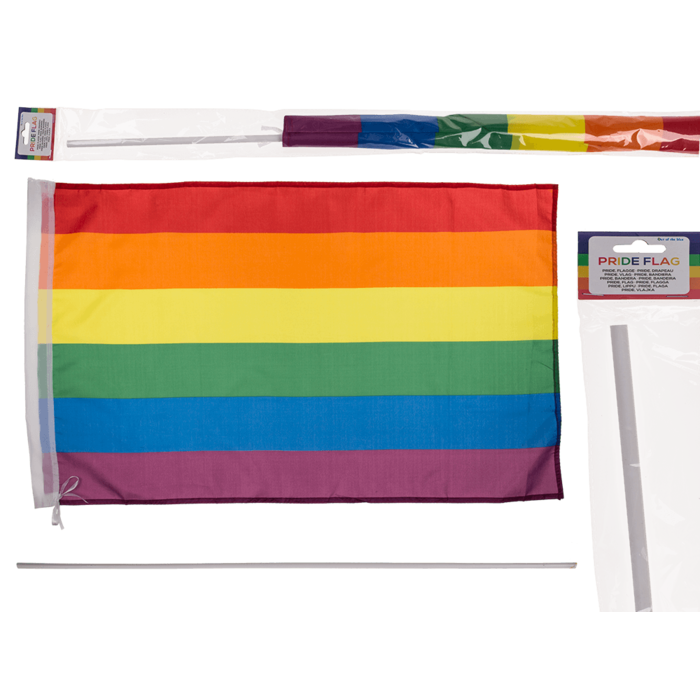 DRAPEAU ARC EN CIEL (Drapeau 90 x60 cm) Drapeau Gay pride