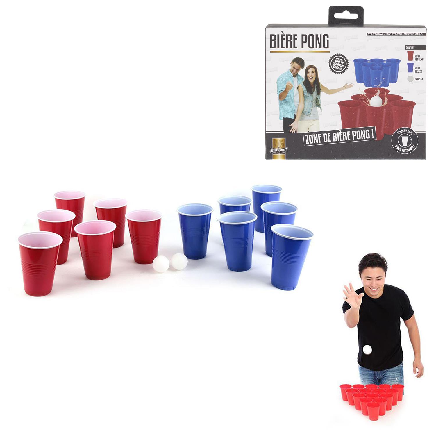 KIT DU JEU BEER PONG (Coffret 6 verres - 2 balles) – Image 1