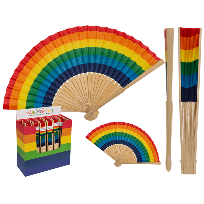 ÉVENTAIL ARC EN CIEL (Présentoir 24 pièces - 21 cm)
