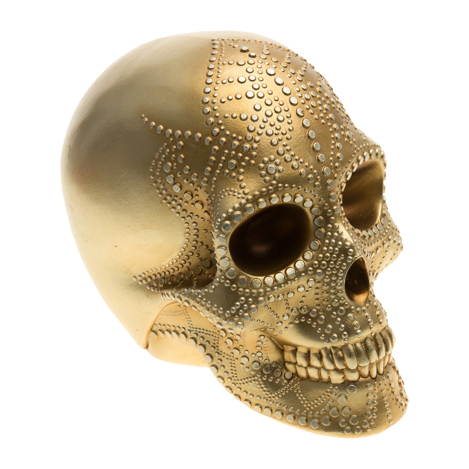 TÊTE DE MORT DORÉE (Dimension 13 x 16 x 19 cm) – Image 1