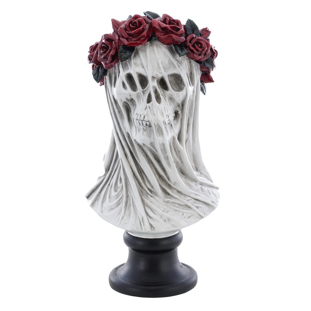 TÊTE DE MORT COURONNÉE (Buste résine 17.5 x 35.5 cm)