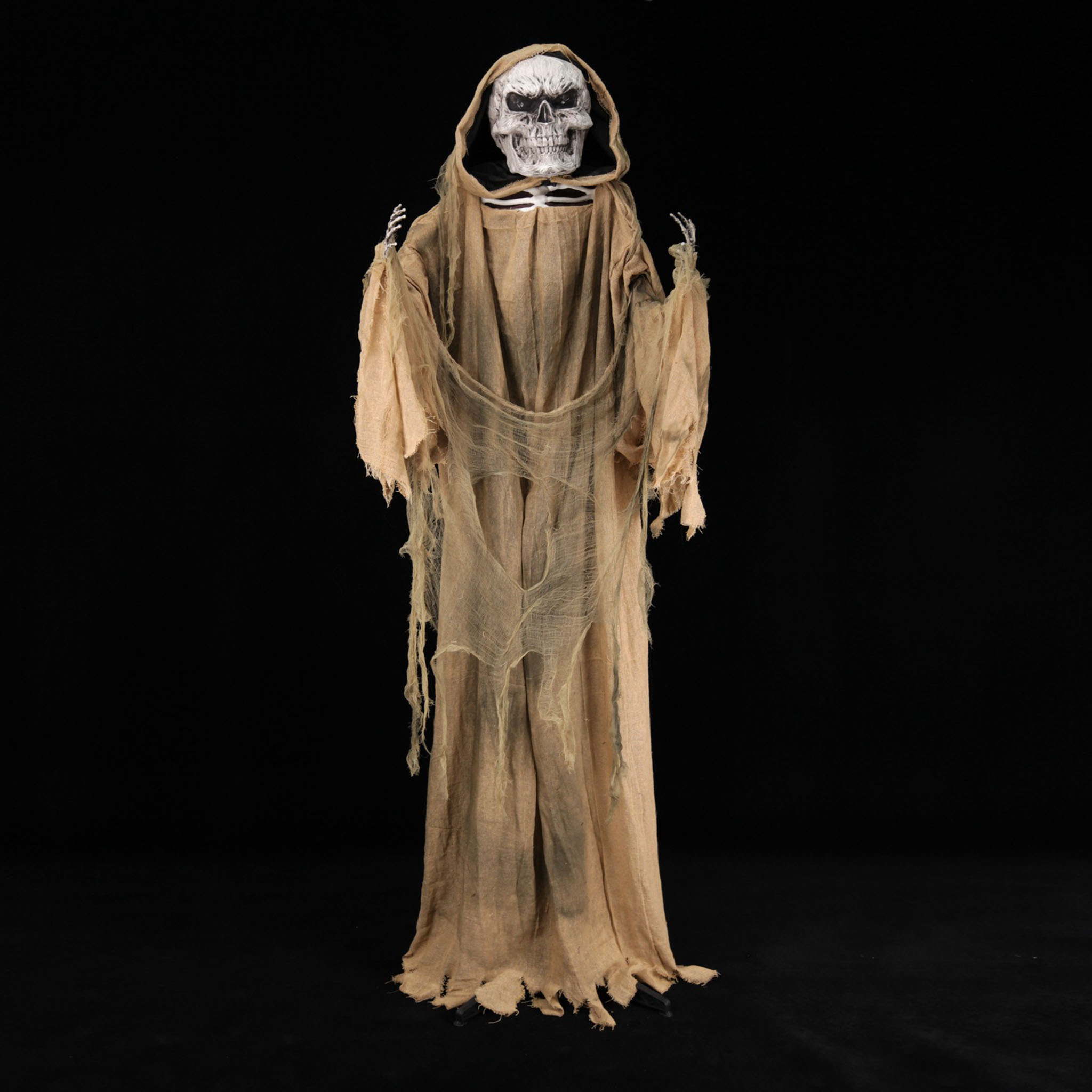 SQUELETTE ZOMBIE MARRON (Automate son et lumière) Taille 180 cm - Démo vidéo – Image 1