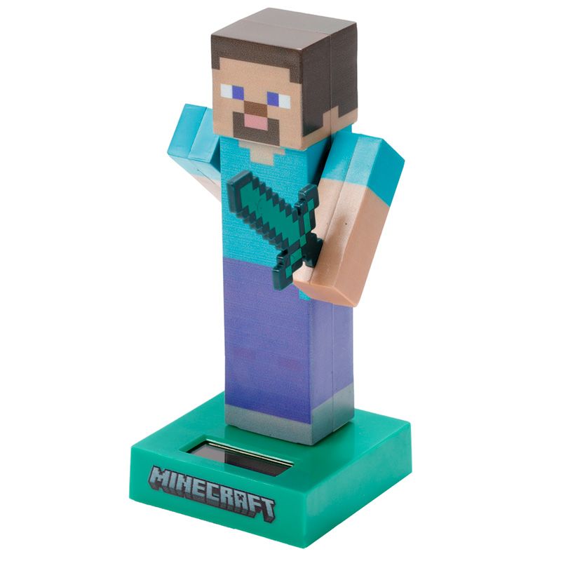 FIGURINE STEVE MINECRAFT (Figurine solaire animée) Décoration - Energie solaire