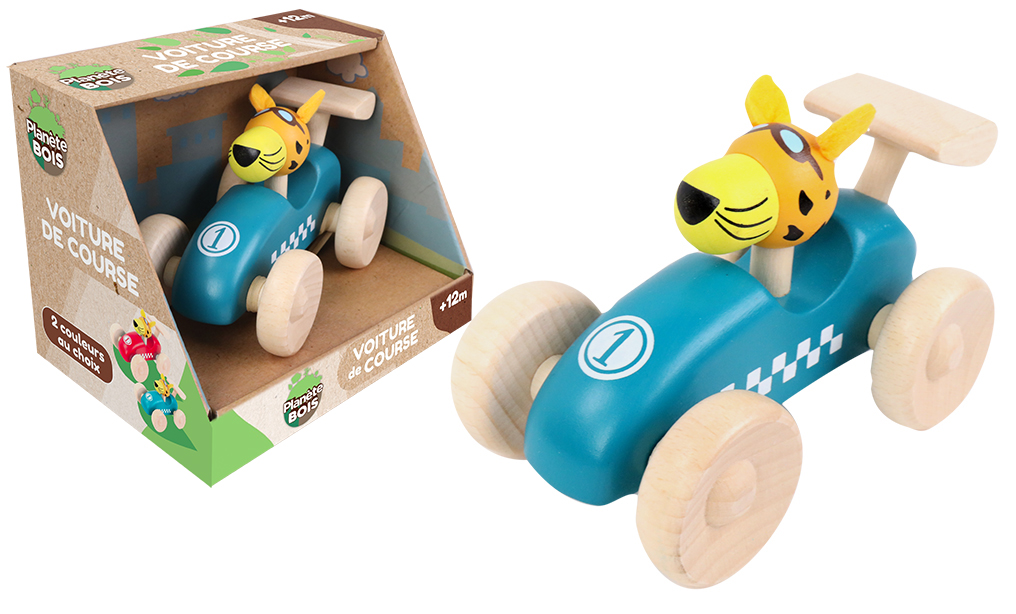 VOITURE FUN EN BOIS (Voiture de course 13 cm)