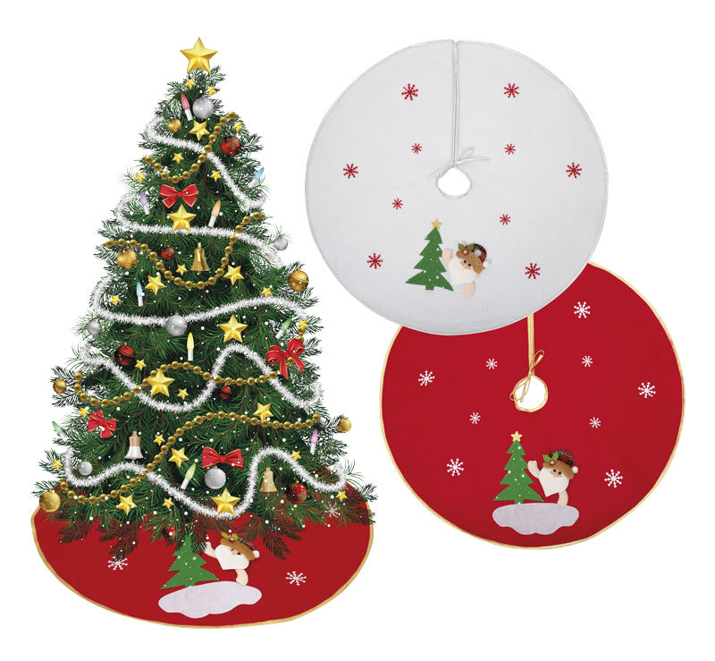 JUPE POUR SAPIN DE NOEL (Décoration 70 cm) COULEUR BLANCHE