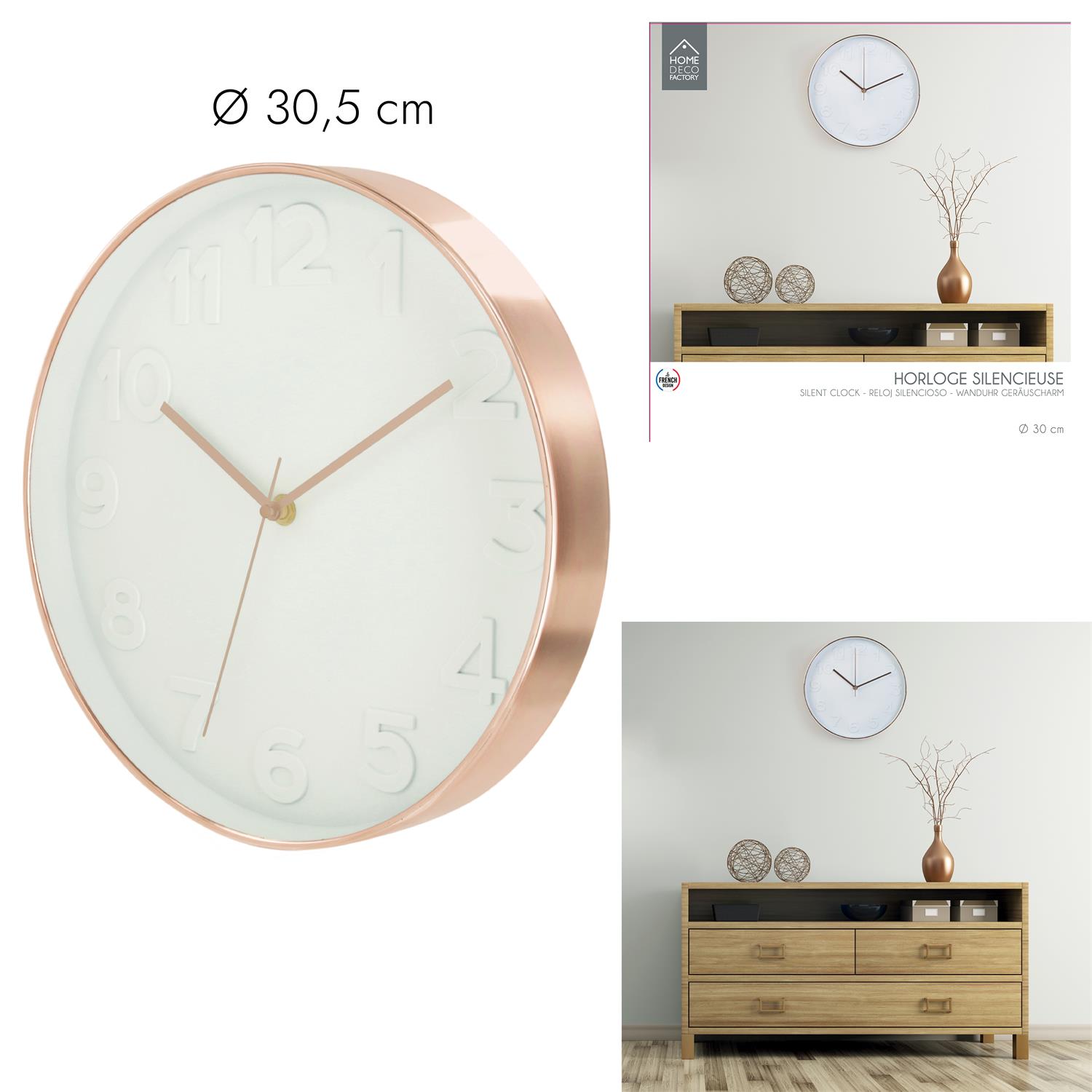 HORLOGE MURALE MAISON (Pendule - Diamètre 30.5cm) – Image 1