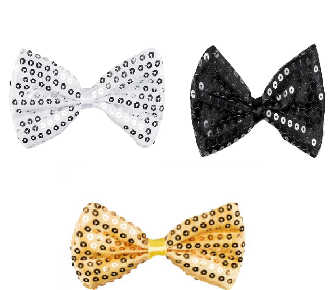 NOEUD PAPILLON SEQUINS (Noeud disco - 3 coloris)